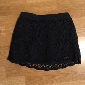 Navy blue lace Abercrombie and Fitch mini skirt